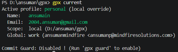 Active profile with local override