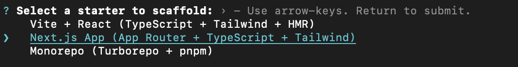 Ignix CLI nextjs app