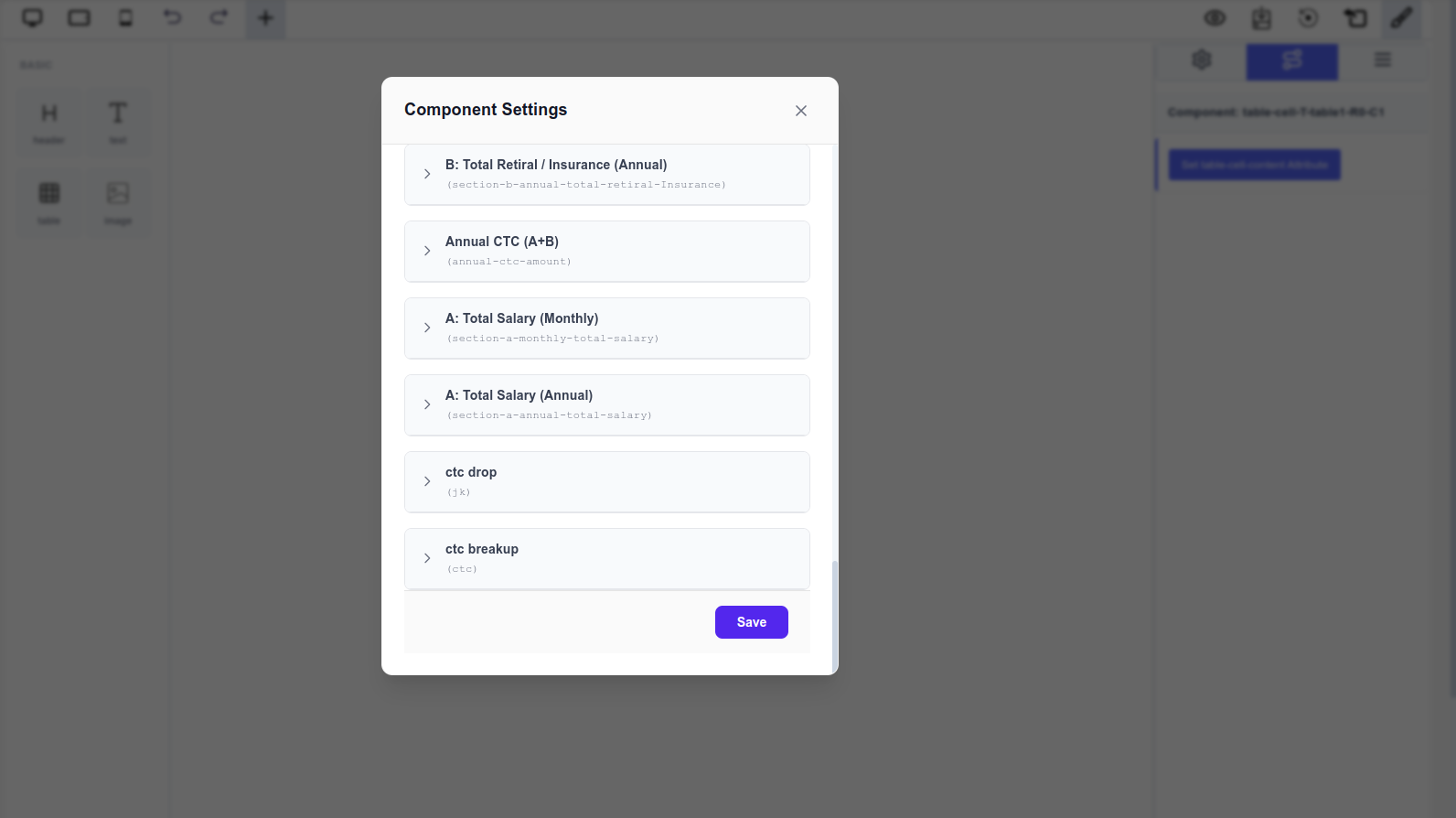 Attribute Seeding Modal